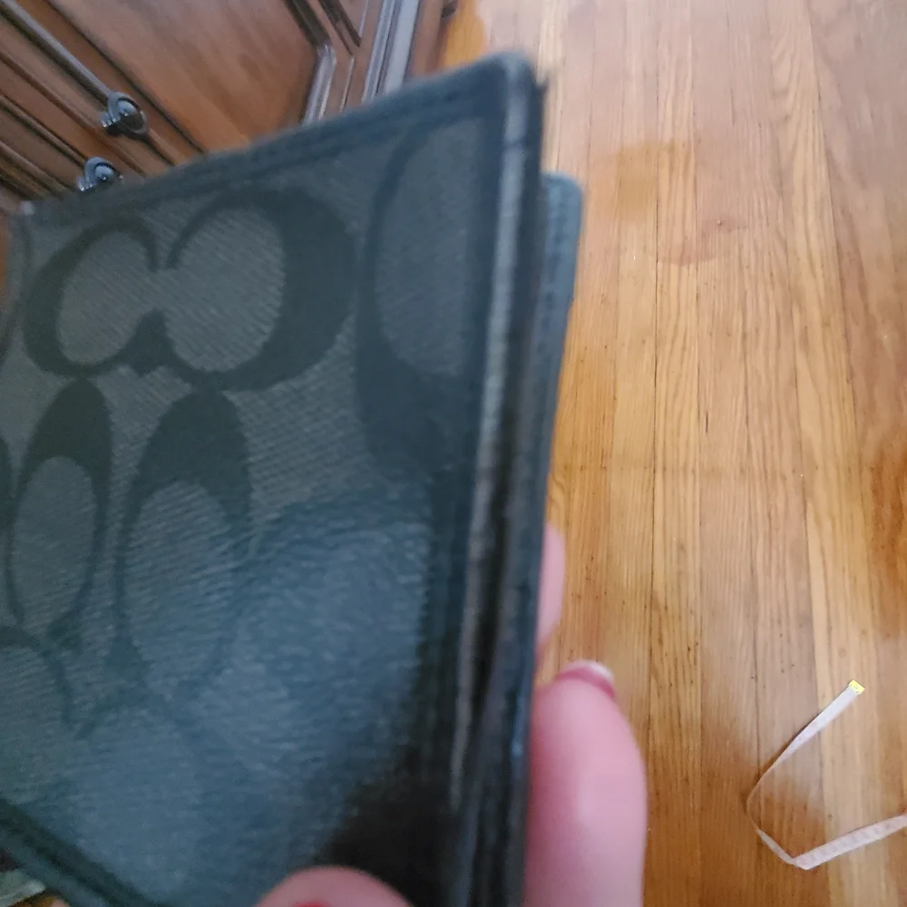 Coach Black Signature Canvas Bifold Card Holder